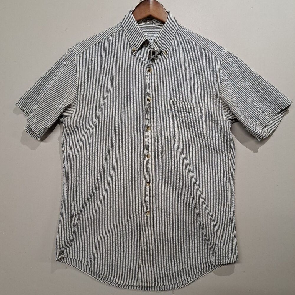 Brooks Brothers Sport Shirt Seersucker Mens Small S Vintage Y2K